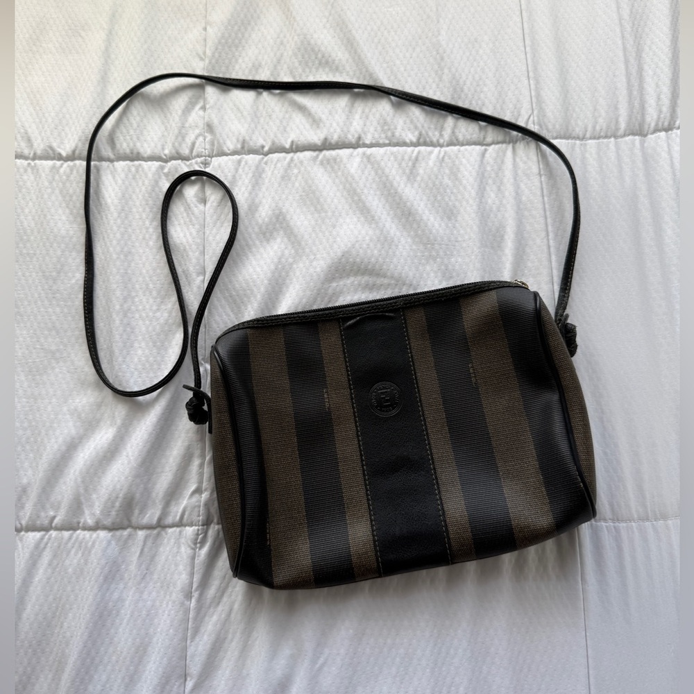 Vintage FENDI Striped Crossbody Bag